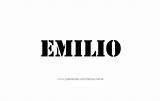 Emilio Name Tattoo Designs sketch template