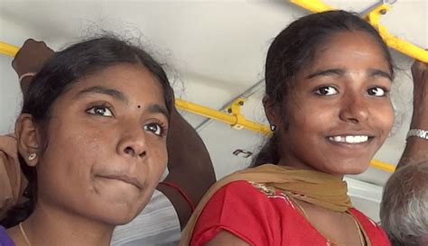Tamil Girls On The Bus Northern Sri Lanka India Travel