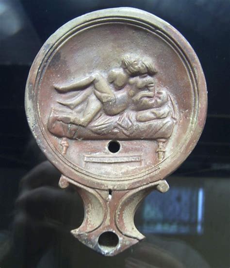 male female couple on an oil lamp römisch germanisches museum rome