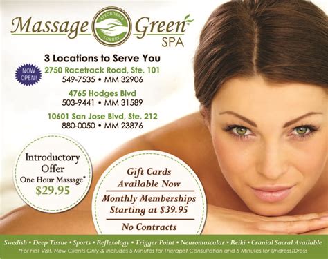 massage green  julington creek luxury spa massage green