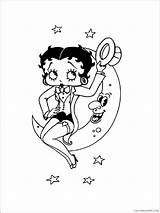 Betty Boop Coloring4free Coloring Printable Pages Cartoons 1344 Related sketch template