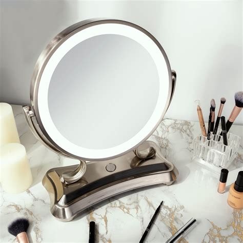 glamour led lighted makeup mirror  magnification zadro