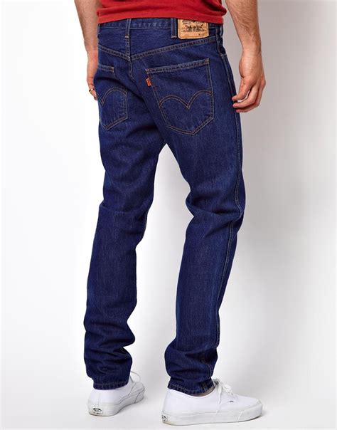 asos levis vintage jeans  slim fit orange tab medium wash  blue