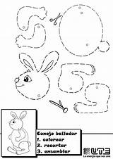 Recortar Armar Colorear Conejo Recortables Pegar Maquetas Preescolar Conejos Buscar Titeres Energia sketch template