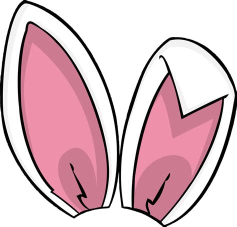 bunny rabbit ears features face head pink white girly clipart rabbit