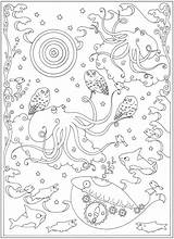 Coloring Pages Dover Publications Book Creatures Haven Creative Curious Doverpublications Welcome Ocean Colouring Samples Sample Books Print Choose Color Board sketch template