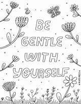 Coloring Pages Self Care Colouring Sheets Adult Kids Book Choose Board Quote sketch template