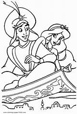 Coloring Pages Disney Aladdin Jasmine Aladin Merlin Color Kids Princess Magic Jasmin Lamp Sheets Printable Genie Colouring Clipart Colors Adult sketch template