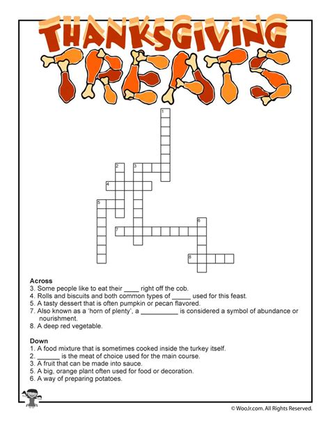 thanksgiving crossword puzzle woo jr kids activities