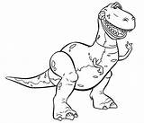 Coloring Rex Toy Story Pages Printable Drawing Dinosaur Tyrannosaurus Color Head Kids Cartoon Jurassic Template Sketch Disney Print Book Alien sketch template