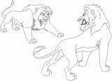 Scar Simba sketch template
