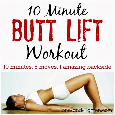 10 minute butt lift workout tone and tighten