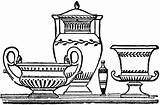 Vase Greek Grecian Coloring Ancient Vases Etc Clipart Template Clip Usf Edu Medium Large Tiff sketch template