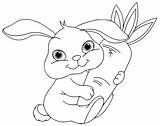 Rabbit Coloring Children Pages Kids Funny sketch template