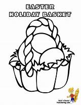 Coloring Easter Pages Baskets Yescoloring Basket sketch template