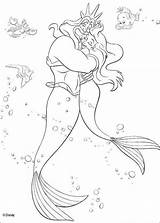 Ariel Coloring Pages Mermaid Little sketch template