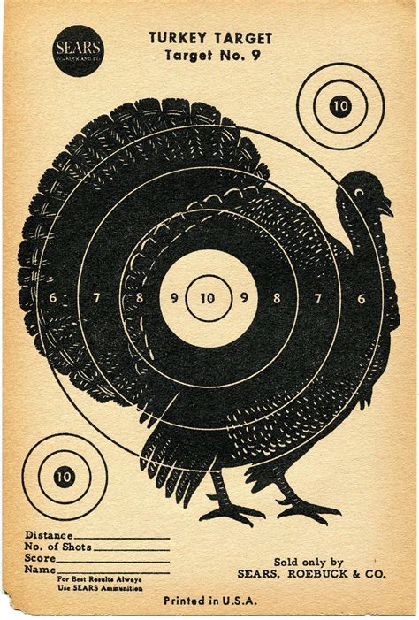 printable turkey shooting targets