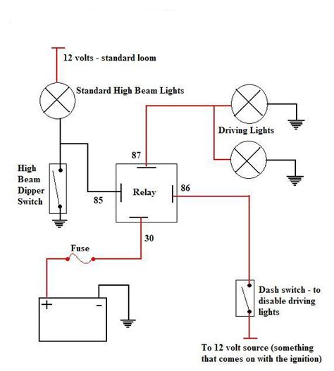 car spotlight wiring diagram uk