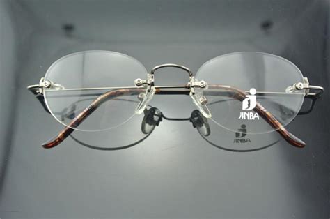 Vintage Rimless Oval Glasses Men S And Women Eyeglass Frames Gold Gray