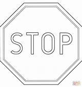 Stop Sign Coloring Printable Color Pages Poland Road Cool Light sketch template