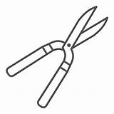 Pruning Shears Pruner Secateurs Thin sketch template