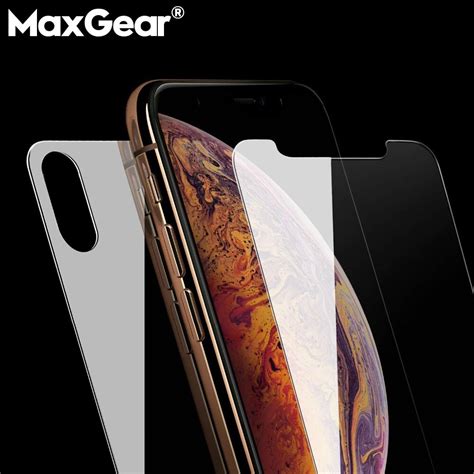 Maxgear Hd Clear 9h Front Rear Back Tempered Glass Screen Protector For
