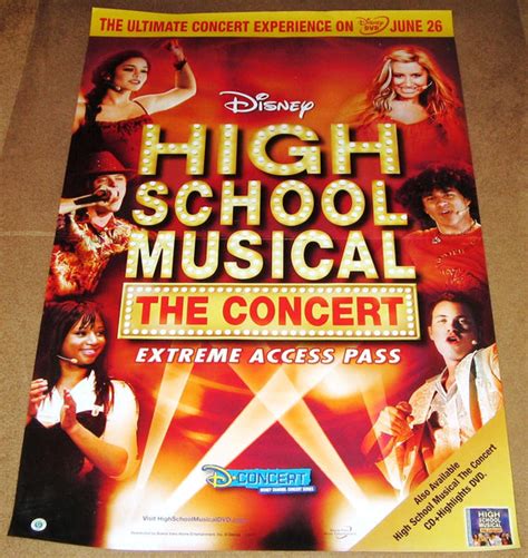 high school musical the concert extreme access pass movie poster 2007