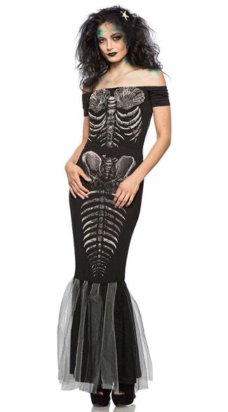 skeleton mermaid costume sexy mermaid costume