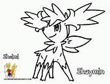 Pokemon Coloring Pages Shaymin Printable Disney Sky Step Print Coloringhome Getdrawings Getcolorings sketch template