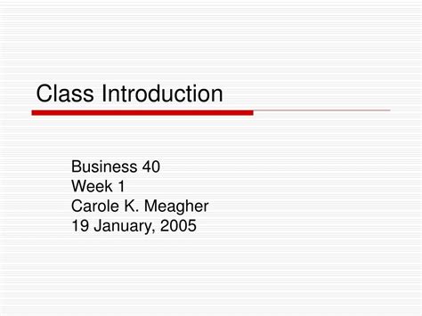 class introduction powerpoint    id
