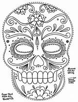 Teschio Calaveras Azúcar Mexicanas Jugarycolorear Máscaras sketch template