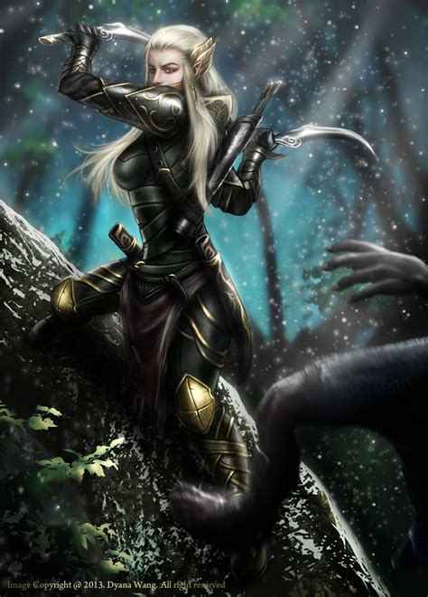 Elfa Del Bosque Slayer Rogue Elf Fantasy Kunst Fantasy Women