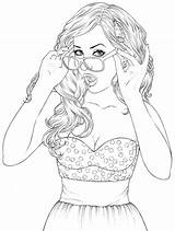 Coloring Girl Teenage Pages Sexy Printable Cool Kids Beach Relaxing sketch template