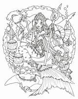 Coloring Pages Mermaid Adults Colouring Para Adult Colorir Pregnant Fairy Print Mandala Desenhos Mandalas Deviantart Lloyd Wright Frank Disney Mermaids sketch template