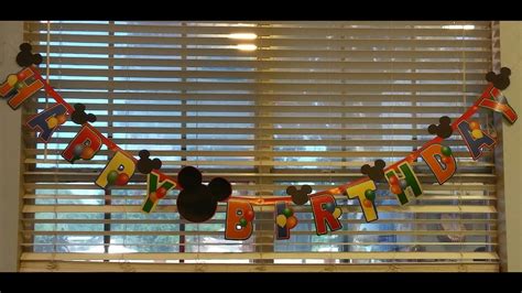 dollar tree style diy mickey mouse banner dons
