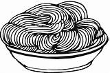 Coloring Spaghetti Pages Food Sheet Kids Delicious sketch template