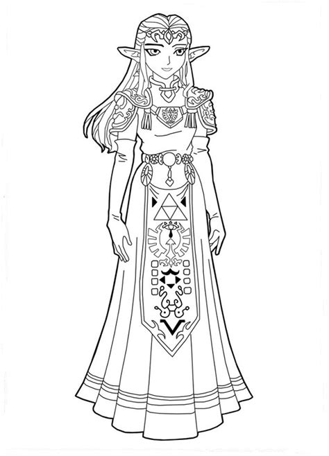 printable zelda coloring pages coloringmecom