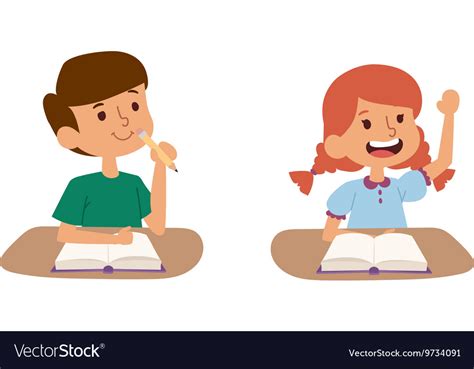 school kids learning royalty  vector image