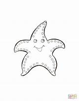 Sea Star Coloring Pages Printable Color sketch template