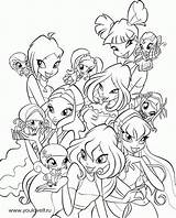 Winx Coloring Club Pages Pixies Popular sketch template
