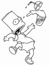 Bart Choose Board Coloring Pages sketch template