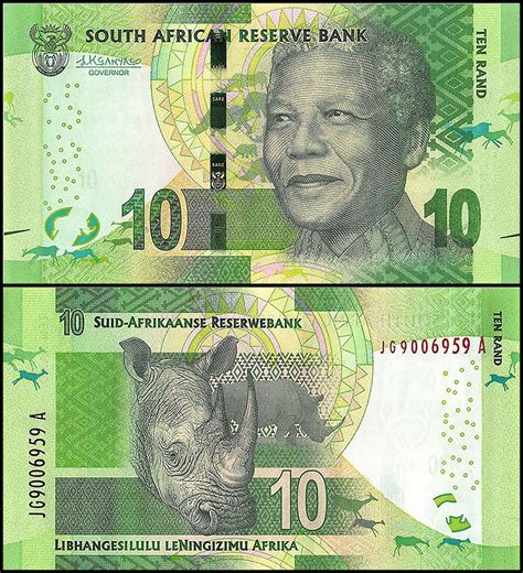 south africa  rands banknote  p  unc nelson mandela