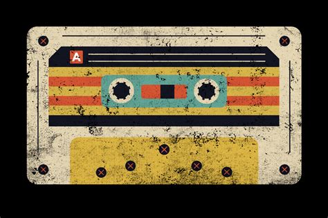 distressed vintage cassette graphic  atlasart creative fabrica