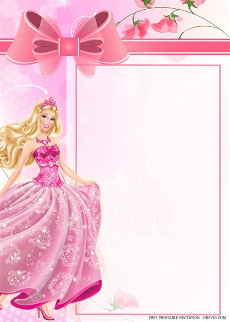 Free Printable Barbie Dream House Birthday Invitation