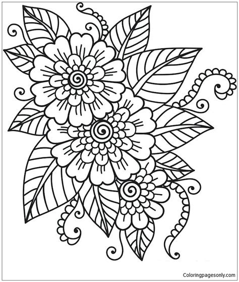 beautiful flower coloring page  coloring pages