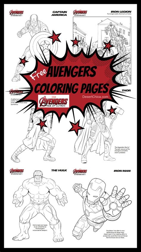 avengers age  ultron coloring pages desert chica