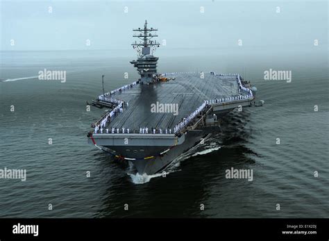 navy nuclear powered aircraft carrier uss dwight  eisenhower stock