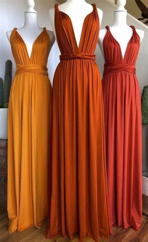 pin  leila arce  novia burnt orange bridesmaid dresses orange