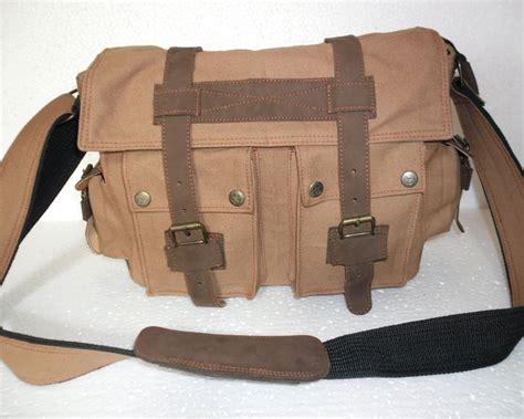 canvas leather shoulder bag color brown style shoulder bag material canvas lining
