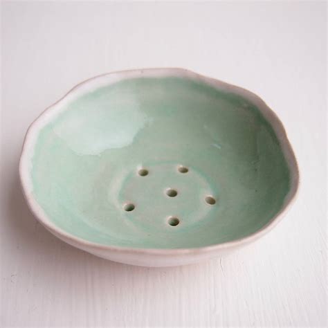 Handmade Turquoise Ceramic Soap Dish By Kabinshop